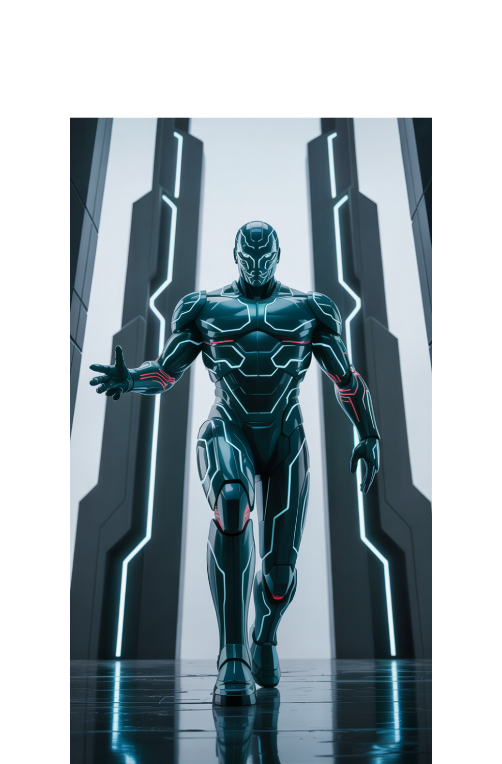 ARES-9, 7" PLA 3D Printed TRON Collectible Figure. High-Detailed Miniature